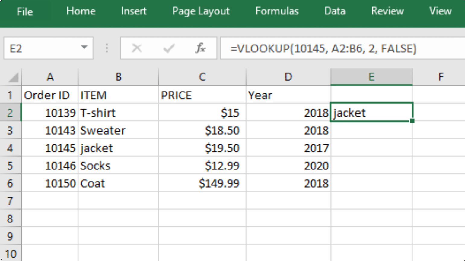 vlookup